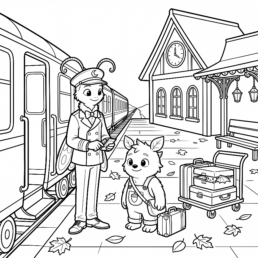 Your first stop — Gloamwick draft interior illustration